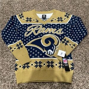 NFL apparel NWT Los Angeles, Rams Christmas sweater women’s size small